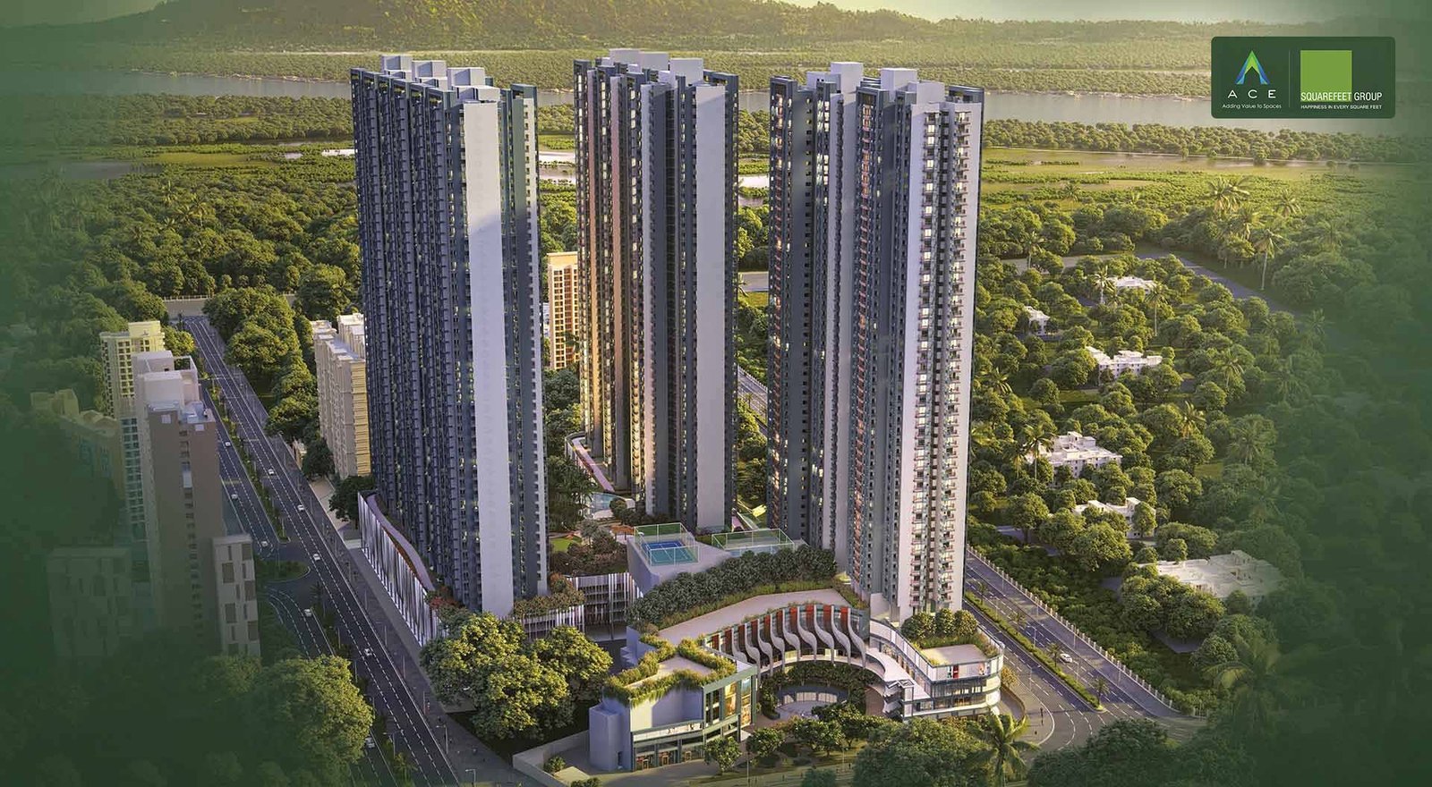 The Forest Kingdom Thane towers at Kasarvadavali, Ghodbunder Road